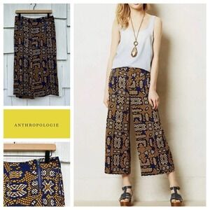 Anthropologie Cartonnier Sampa Snake Print‎ Wide Leg Crops 0